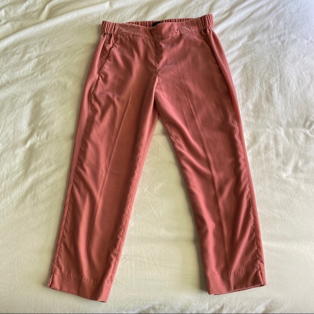 J.Crew pink velvet pants